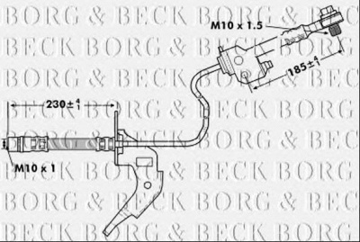 BORG & BECK bbh7121 -  Тормозной шланг